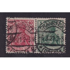 ALEMANIA 1921 ESTAMPILLAS SE-TENANT ZUSAMMENDRUCKE USADAS QUE SON MUCHO MAS RARAS MI W8 RARA 50 EUROS COMO EL TIPO MAS BARATO